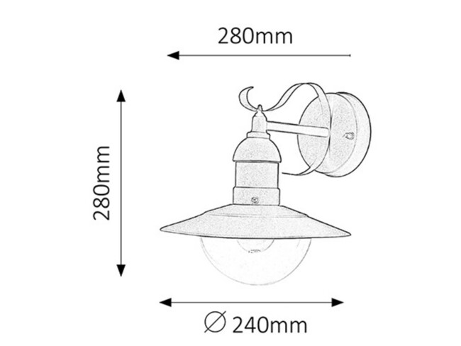 Svietidlo OSLO - E27/60W, IP44 - 8680