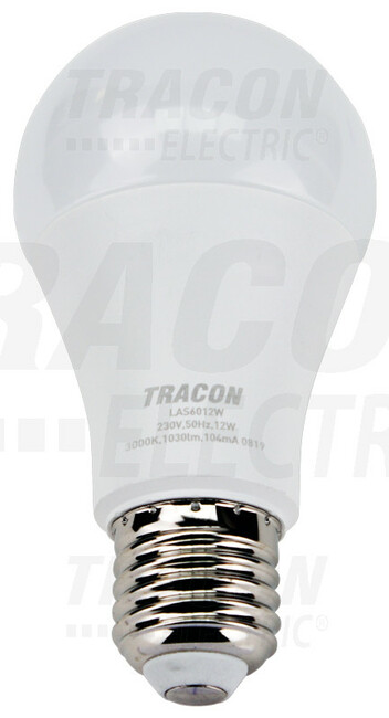 Žiarovka LED, A60, E27, 12W, 4000K - 1180lm, TRACON