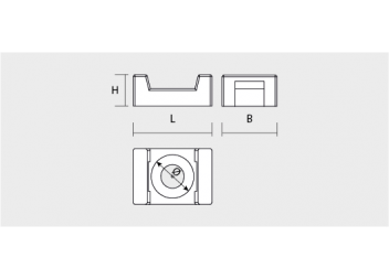 Viazacia páska - spodok CELO 23x16mm