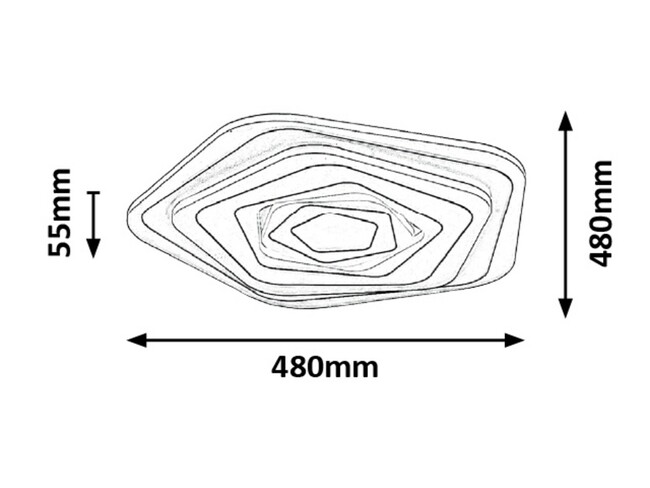 Svietidlo - TANELI - LED/54W, IP20 - 3098