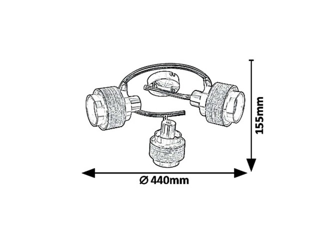 Svietidlo BASIL - E14/3x max. 10W, IP20 - 5381