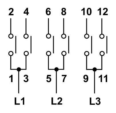 Vypínač vačkový (1-0-2) 63A v krabici