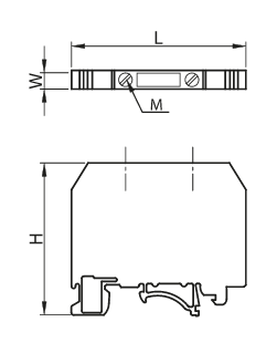 Svorka radová 0,2 - 6mm2,sivá
