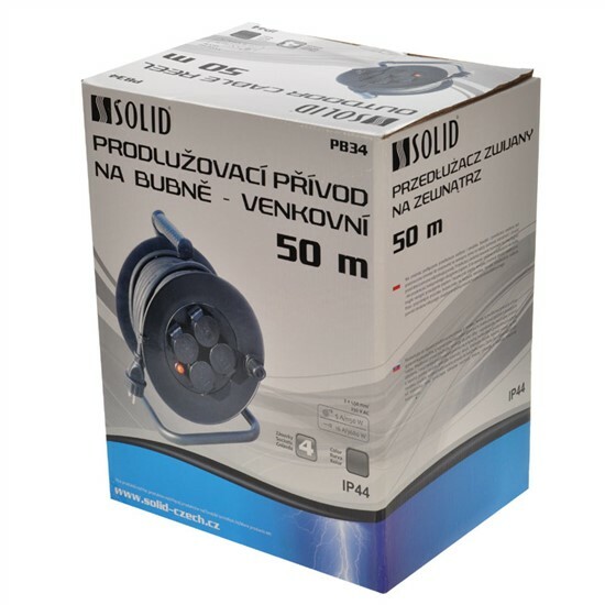 Predlž. bubon gum. 3x1,5, IP44, 50m