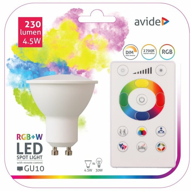 Žiarovka LED, RGBW, 4,5W, 2700K, GU10 na DO