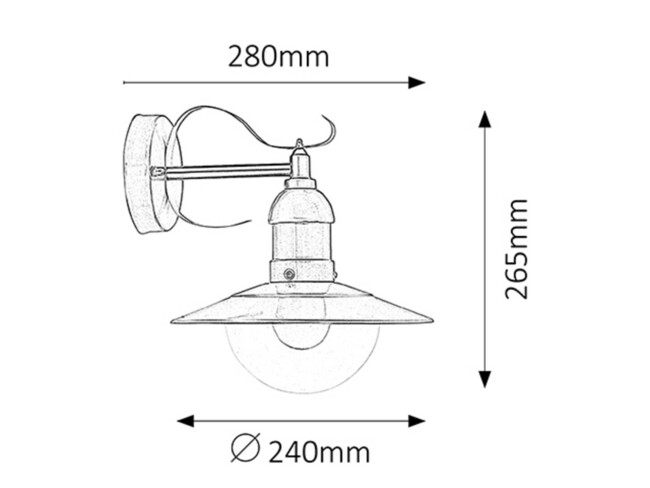 Svietidlo OSLO - E27/60W, IP44 - 8270