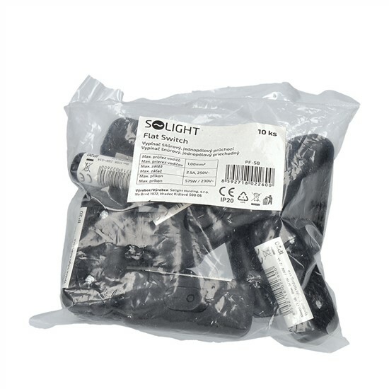 Vypínač káblový 1pól čierny