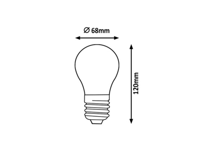 Žiarovka FILAMENT - LED, E27, 12W, 3000K - 1933