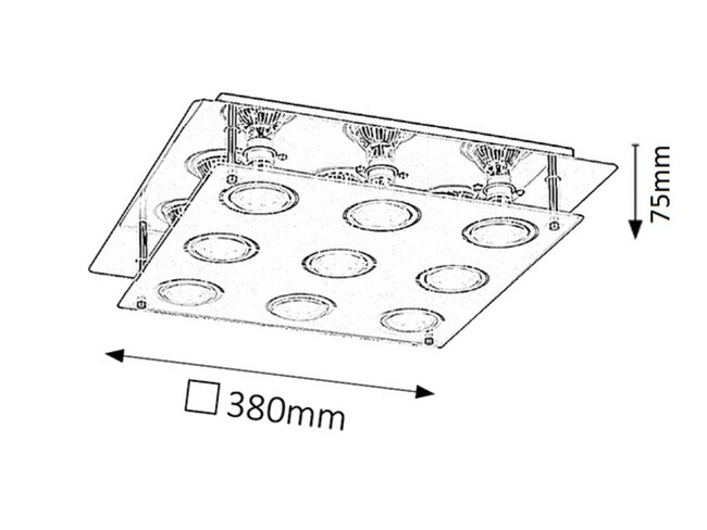 Svietidlo NAOMI - GU10/ 9x max 15W, IP20 - 2517