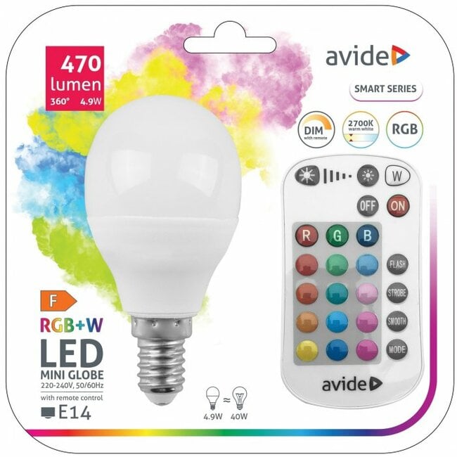 Žiarovka LED, RGBW, E14 na DO