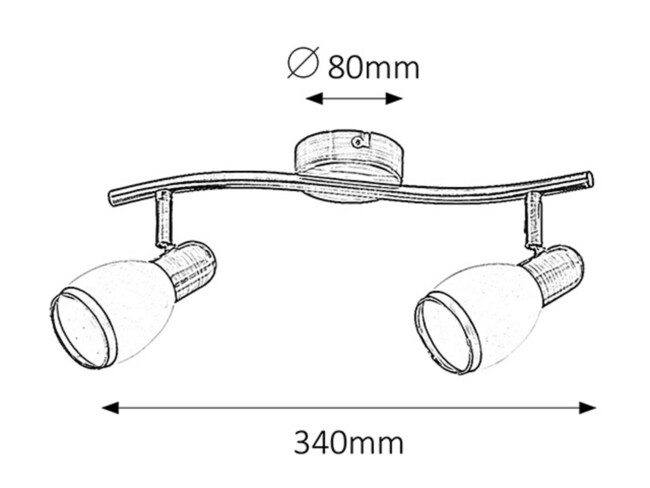 Svietidlo ELITE - E14/2x max. 40W, IP20 - 5971