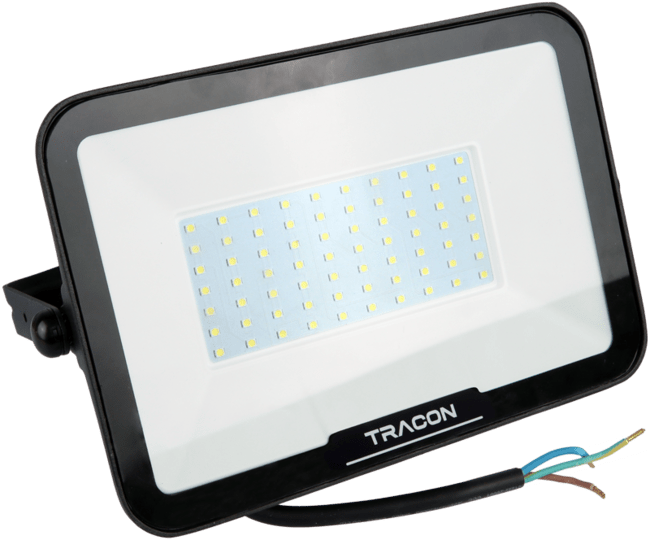 LED reflektor TRACON s čipom SAMSUNG 220-240V AC, 100W, 4000K, IP66, 10000lm