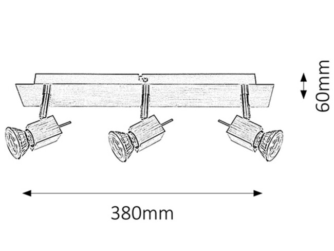 Svietidlo AGATA - GU10/3x MAX 50W, IP20 - 6759