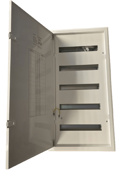 Rozvodnica AKTAON - zapustená, 90-modulová,  biele dvierka
