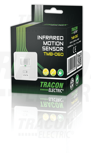 Pohybový senzor (vypínač), zápustná montáž, 230 V, 160°, 3-2000lux, 10s-7min, IP20