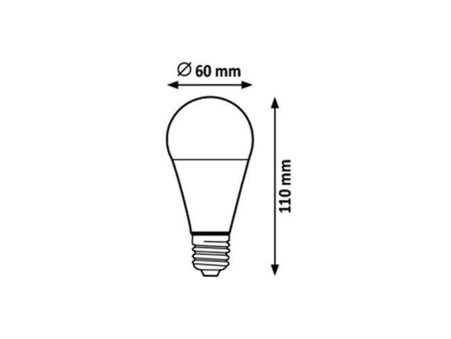 Žiarovka LED, A60, E27, 8W, 6500K - 1570