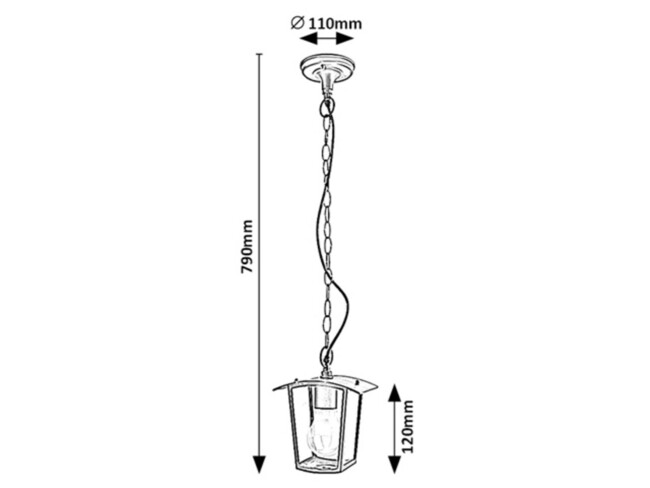 Svietidlo TAVERNA - E27/15W, IP44 - 7130