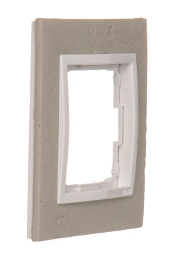 Simon54 Nature - Rámček 1- násobný, betonový, Svetlý betón/biela