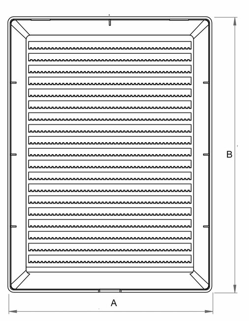 Vetracia mriežka so sieťkou, biela 140x140 airRoxy