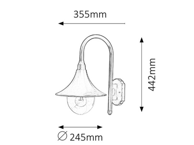 Svietidlo KONSTANZ - E27/100W, IP44 - 8245