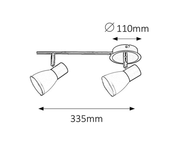 Svietidlo ATI - E14/2x max. 40W, IP20 - 5977