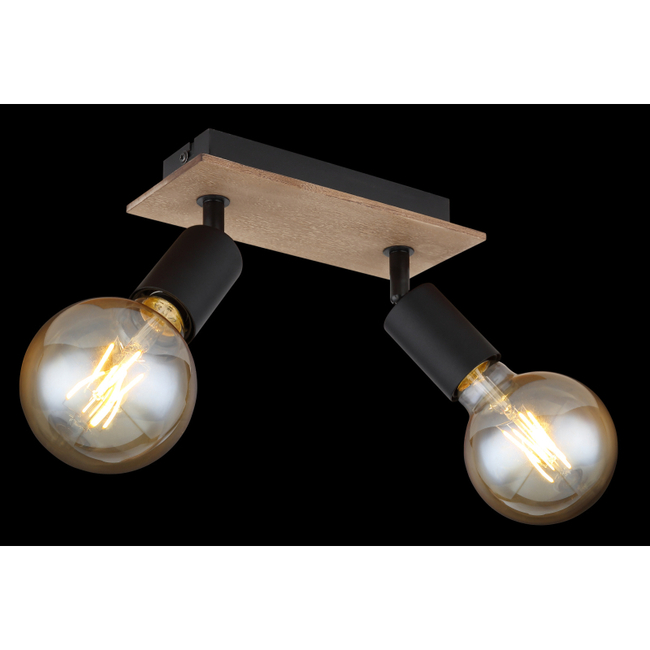 Nástenné svietidlo MARTHA - čierna, E27,IP20 - 54008-2H