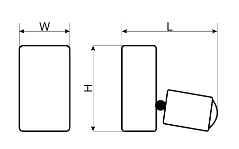 Pohybový senzor, nástenný - rohový