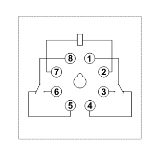 Priemyselné výkonové relé 10A, 230V AC / 2xCO