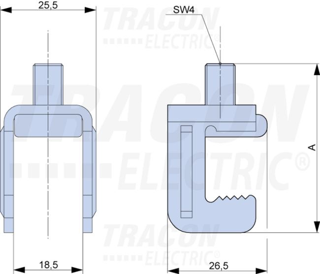 Prítlačná svorka odpínačov SL00, k zberniciam 5-10 mm