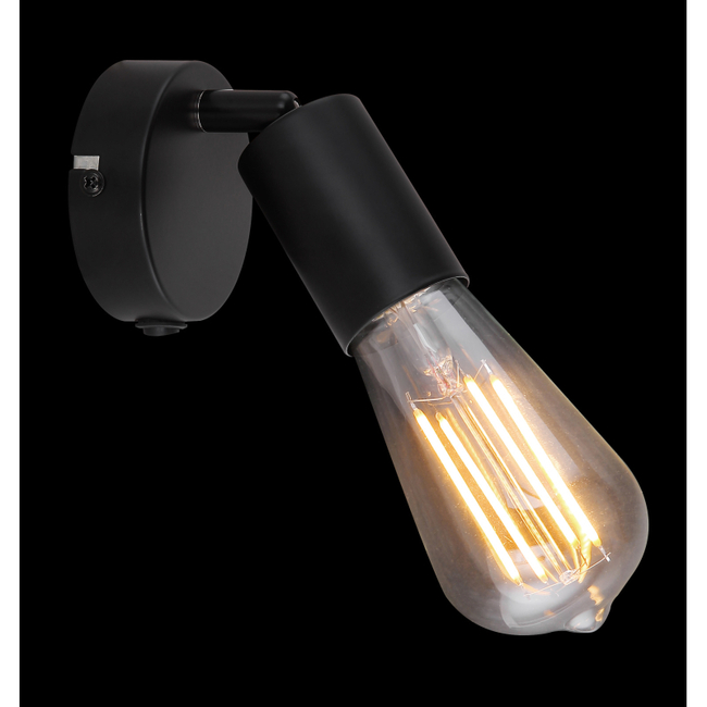 Nástenné svietidlo MARTHA - čierna,E27,IP20 - 54008-1