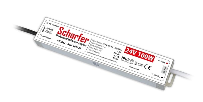 Trafo LED SCHARFER 24V, IP67, 100W