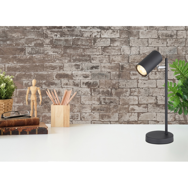 Stolová lampa ROBBY - GU10, IP20, čierna - 57910TB