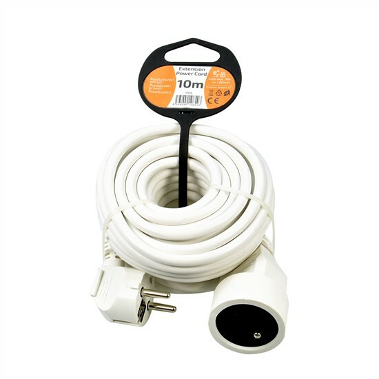 Predlž. prívod biely 3x1,0 - 10m