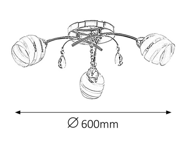 Svietidlo MELISSA - E14/3x max. 60W, IP20 - 2621