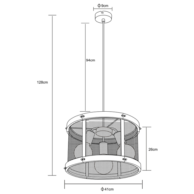 Závesné svietidlo JEANIE - 40W,E27,IP20 - 15661H1