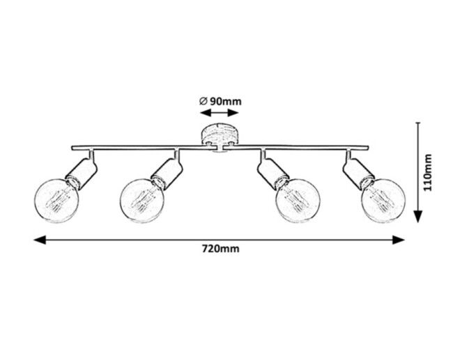 Svietidlo PABLO - E27/4x max. 40W, IP20 - 3979