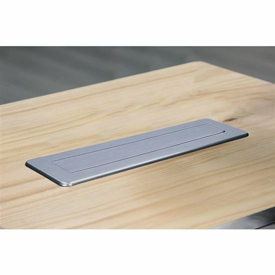 Výsuvný blok zásuviek, 2 zás+USB+HDMI, strieborný