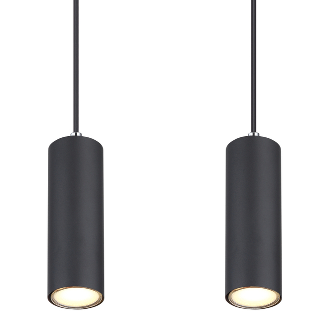 Závesné svietidlo ROBBY - GU10, IP20, čierna matná - 57911-4HB