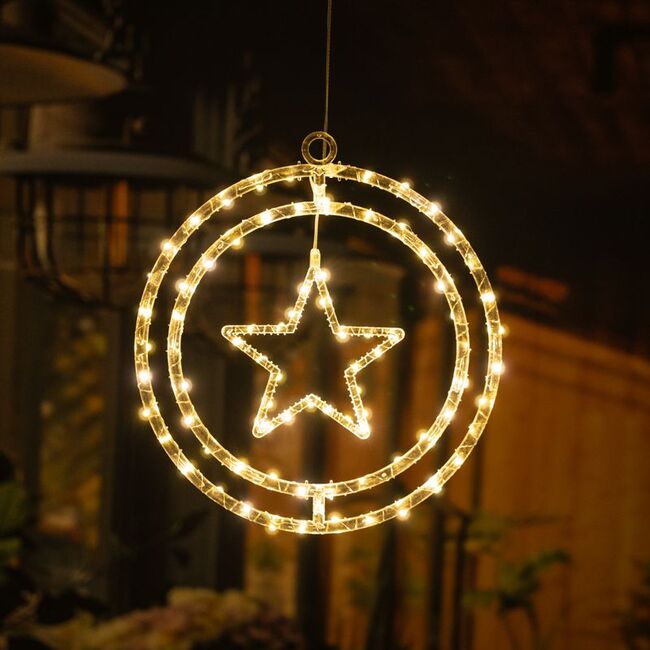 LED vianočná dekorácia hviezda,plast , 80xLED,3000K, 3xAA