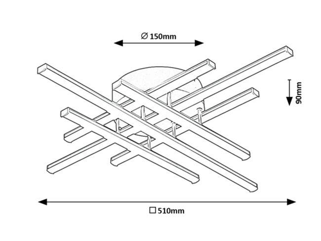 Stropné svietidlo NAYARA - LED/40W, IP20 - 3014