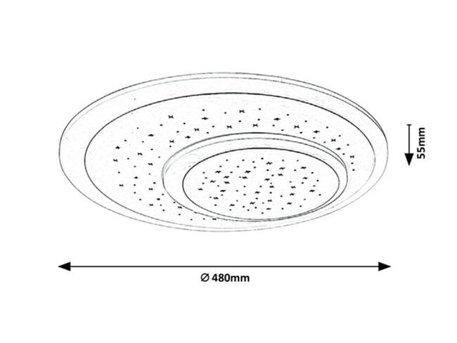 Svietidlo TANELI - LED/47W, IP20 - 3264