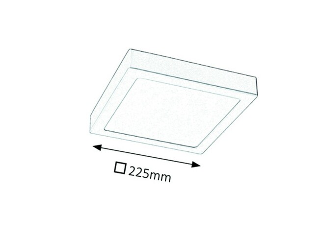 Svietidlo DOWNLIGHT - LED/18W, IP20 (štvorec, nástenné) - 2664
