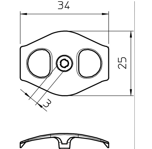 Príchytka typ1996/0 bez klinčeka OBO