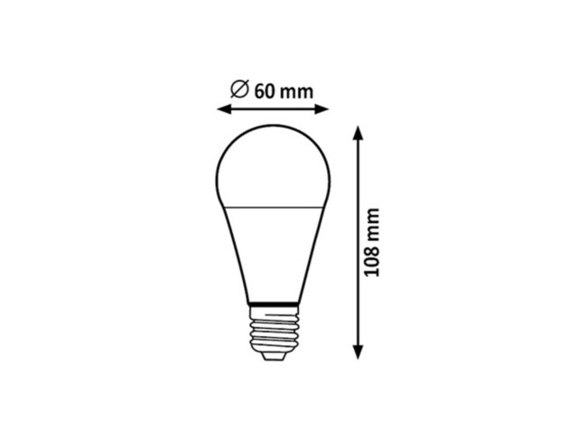 Žiarovka LED, A60, E27, 8,5W, 4000K - 1531