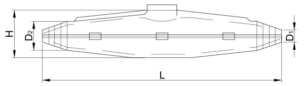 Zalievacia priama káblová spojka 4x6-5x25mm2