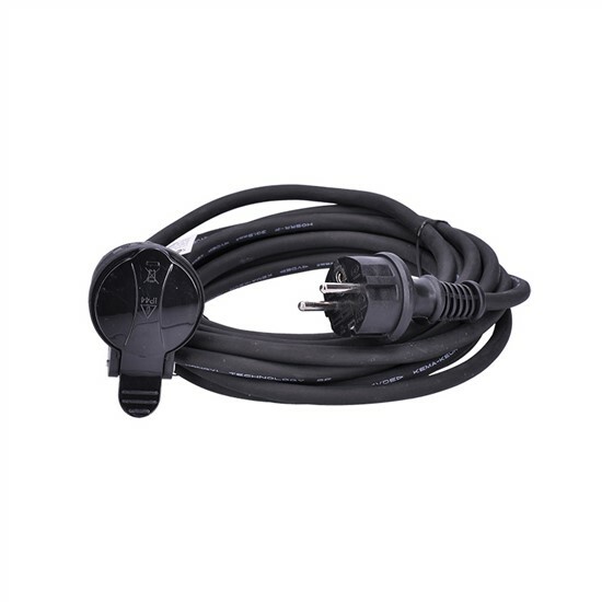 Predlž. čier. gumená 3x1,5 - 5m