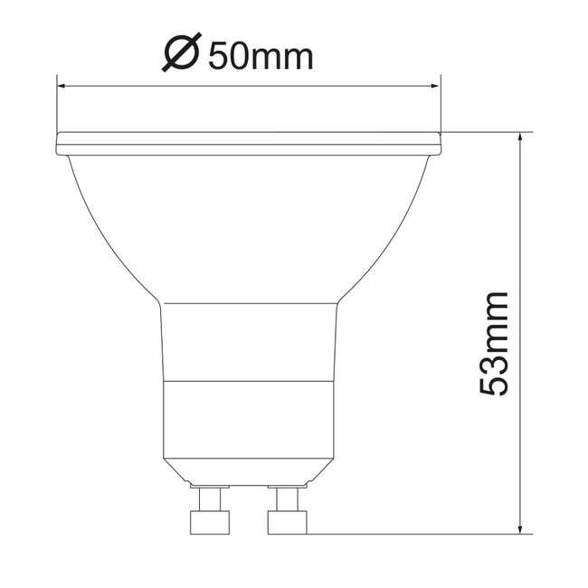 Žiarovka LED BULB - 5W, 345lm, GU10 - 10705DCK