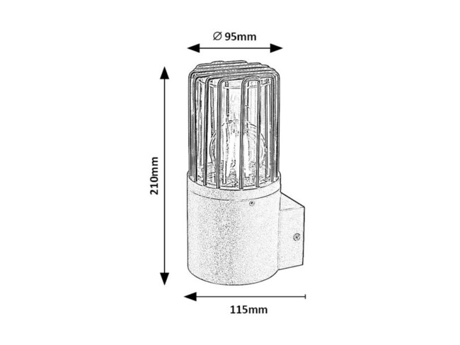 Svietidlo HAREN - E27 1x MAX 60W, IP54 - 77083