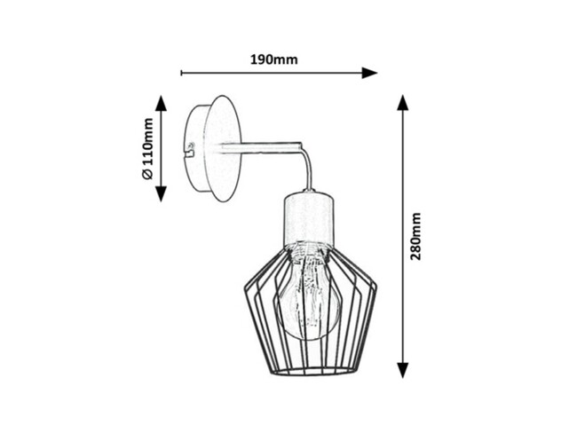Svietidlo BELANO - E27, 40W, IP20 - 3538