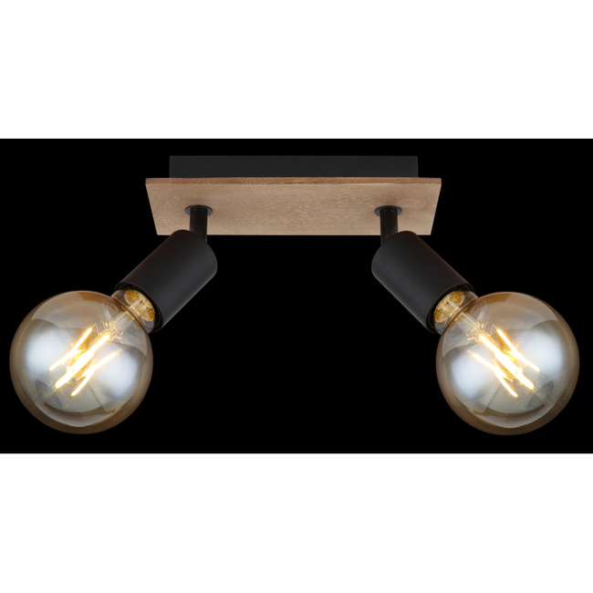 Nástenné svietidlo MARTHA - čierna, E27,IP20 - 54008-2H